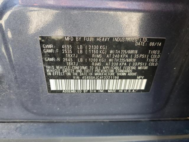 Photo 10 from auction – 2015 SUBARU OUTBACK 2. with VIN 4S4BSAJC4F3221198