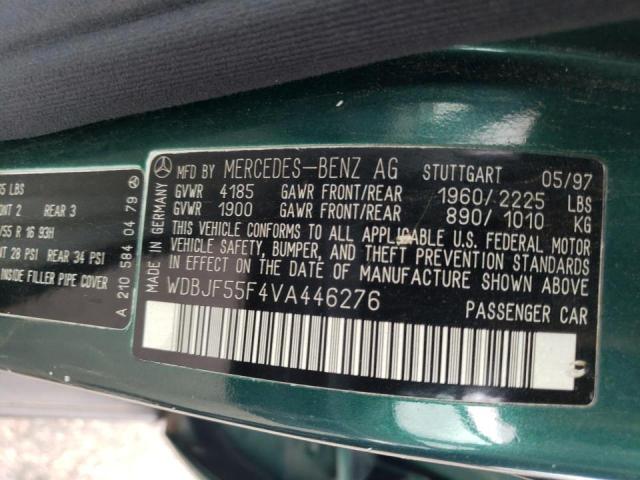 Photo 10 from auction – 1997 MERCEDES-BENZ E320 with VIN WDBJF55F4VA446276