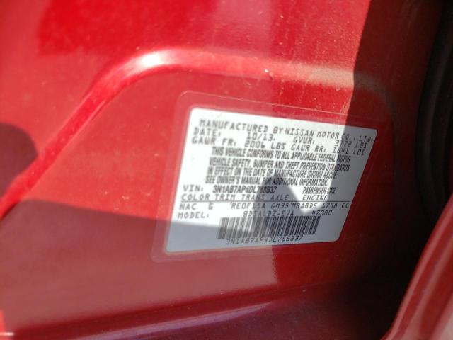 Photo 10 from auction – 2013 NISSAN SENTRA with VIN 3N1AB7AP4DL788537