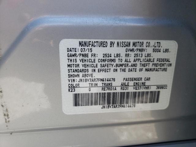 Photo 10 from auction – 2015 INFINITI Q50 BASE with VIN JN1BV7AR7FM414476