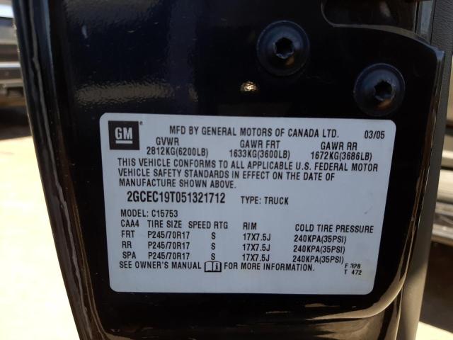 Photo 10 from auction – 2005 CHEVROLET SILVERADO with VIN 2GCEC19T051321712