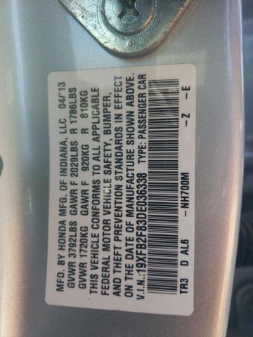 Photo 10 from auction – 2013 HONDA CIVIC EX with VIN 19XFB2F83DE036338