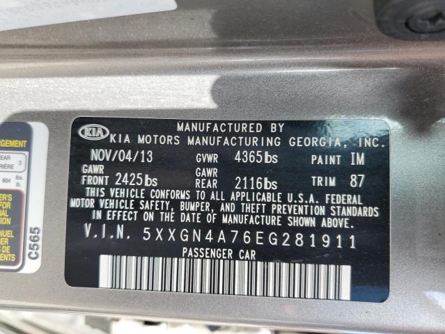 Photo 10 from auction – 2014 KIA OPTIMA EX with VIN 5XXGN4A76EG281911