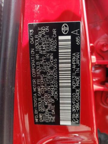 Photo 10 from auction – 2013 TOYOTA YARIS with VIN JTDKTUD31DD570616