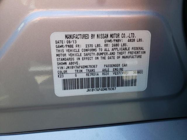 Photo 10 from auction – 2014 INFINITI Q50 BASE with VIN JN1BV7AP4EM679367