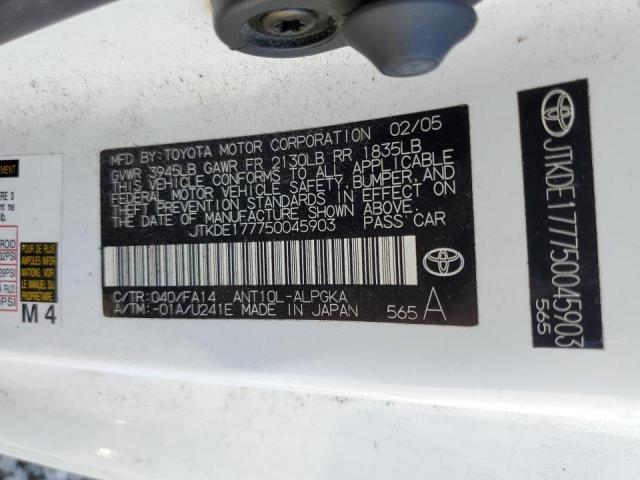 Photo 10 from auction – 2005 TOYOTA SCION TC with VIN JTKDE177750045903