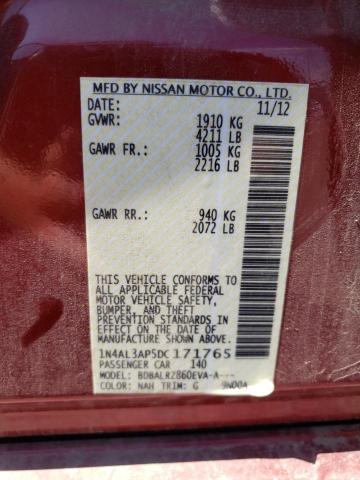 Photo 10 from auction – 2013 NISSAN ALTIMA 2.5 with VIN 1N4AL3AP5DC171765