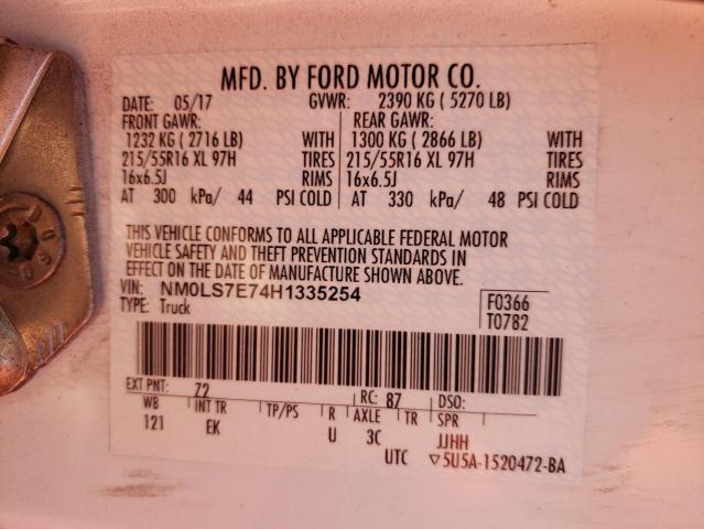 Photo 10 from auction – 2017 FORD TRANSIT CO with VIN NM0LS7E74H1335254