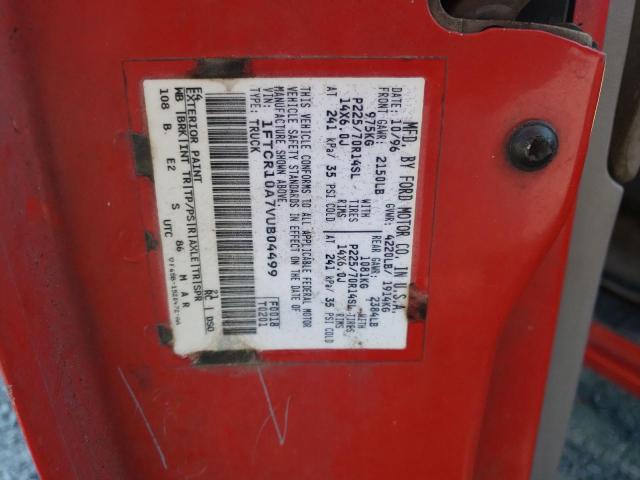 Photo 10 from auction – 1997 FORD RANGER with VIN 1FTCR10A7VUB04499