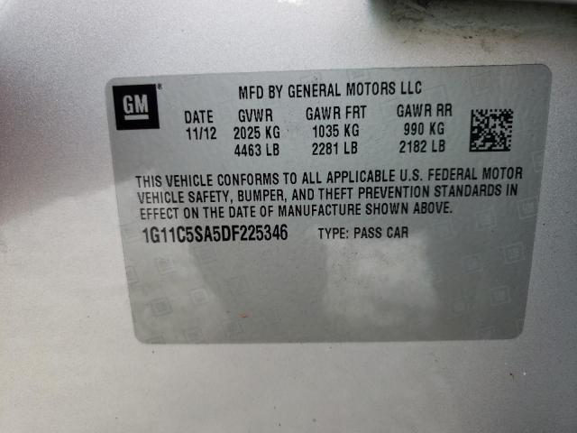 Photo 10 from auction – 2013 CHEVROLET MALIBU 1LT with VIN 1G11C5SA5DF225346