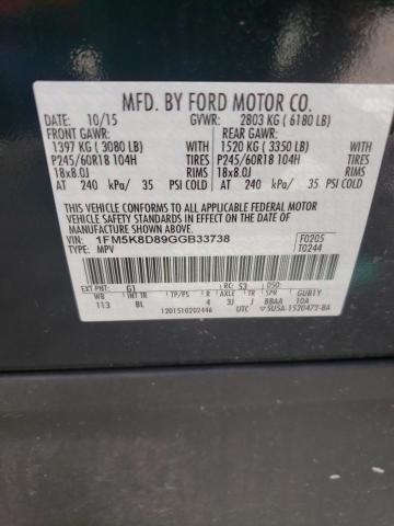 Photo 10 from auction – 2016 FORD EXPLORER X with VIN 1FM5K8D89GGB33738