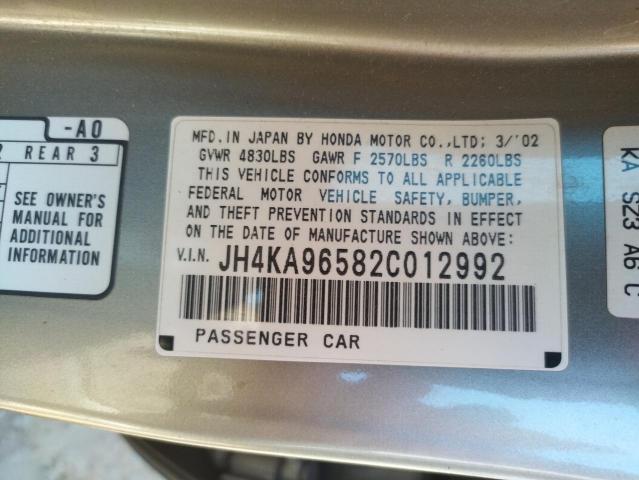 Photo 10 from auction – 2002 ACURA 3.5RL with VIN JH4KA96582C012992