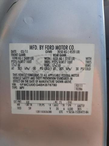 Photo 10 from auction – 2011 FORD ESCAPE LIM with VIN 1FMCU0EG4BKB78780