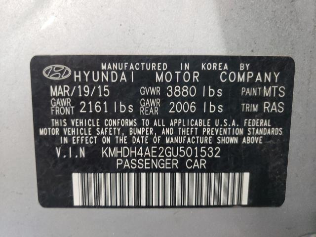 Photo 10 from auction – 2016 HYUNDAI ELANTRA SE with VIN KMHDH4AE2GU501532