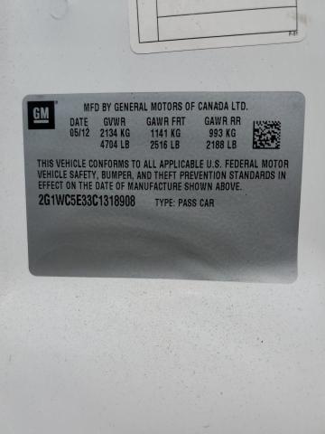 Photo 10 from auction – 2012 CHEVROLET IMPALA LTZ with VIN 2G1WC5E33C1318908