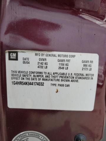 Photo 10 from auction – 2004 BUICK LESABRE LI with VIN 1G4HR54K944174032