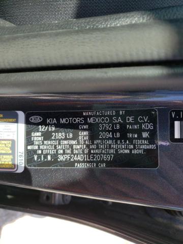 Photo 10 from auction – 2020 KIA FORTE FE with VIN 3KPF24AD1LE207697