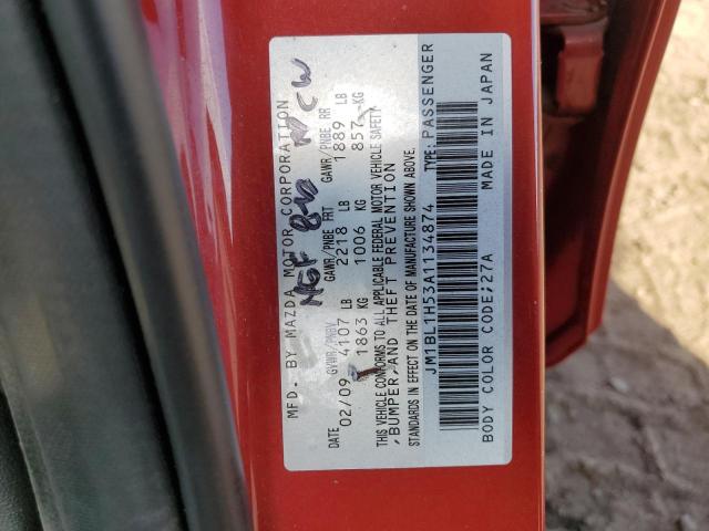 Photo 10 from auction – 2010 MAZDA 3 S with VIN JM1BL1H53A1134874