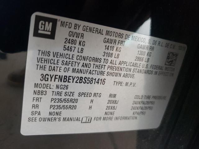 Photo 10 from auction – 2011 CADILLAC SRX PERFOR with VIN 3GYFNBEY2BS581416