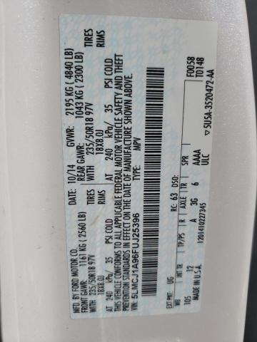 Photo 10 from auction – 2015 LINCOLN MKC with VIN 5LMCJ1A96FUJ25396