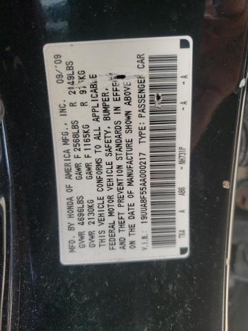 Photo 10 from auction – 2010 ACURA TL with VIN 19UUA8F55AA000217