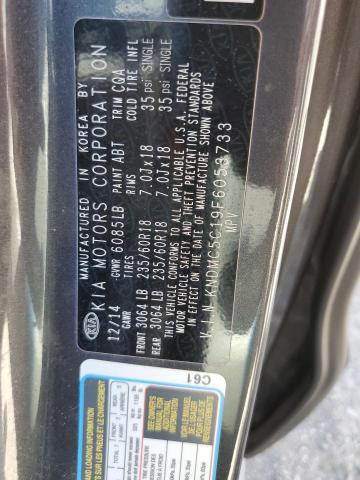 Photo 10 from auction – 2015 KIA SEDONA EX with VIN KNDMC5C19F6053733