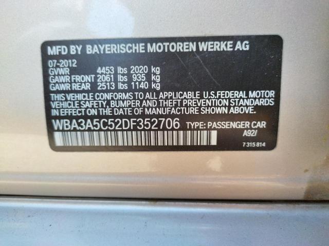 Photo 10 from auction – 2013 BMW 328 I with VIN WBA3A5C52DF352706