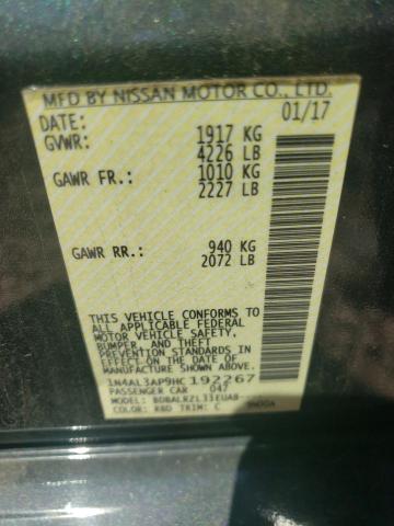 Photo 10 from auction – 2017 NISSAN ALTIMA 2.5 with VIN 1N4AL3AP9HC192267