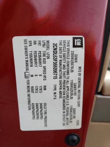 Photo 10 from auction – 2006 CHEVROLET EQUINOX LT with VIN 2CNDL63F366096715