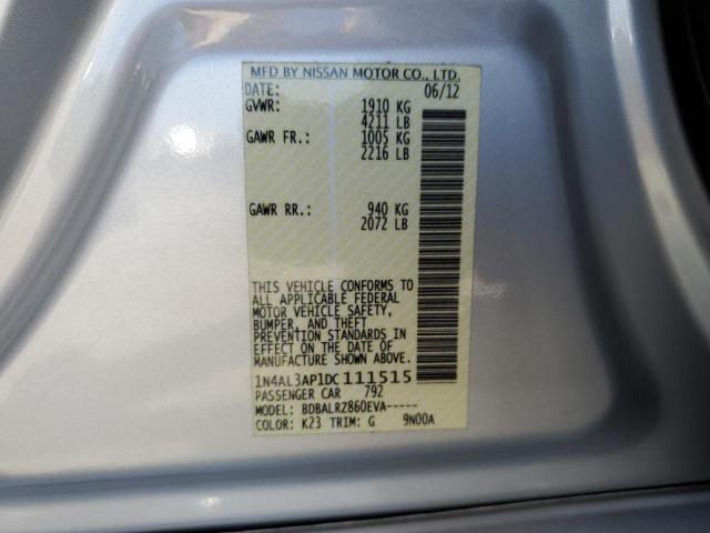 Photo 10 from auction – 2013 NISSAN ALTIMA 2.5 with VIN 1N4AL3AP1DC111515