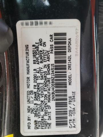 Photo 10 from auction – 2009 TOYOTA COROLLA BA with VIN 1NXBU40E89Z134515