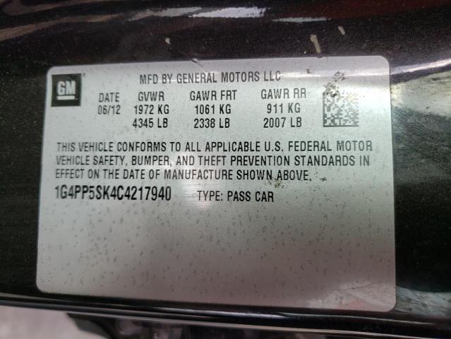 Photo 10 from auction – 2012 BUICK VERANO with VIN 1G4PP5SK4C4217940