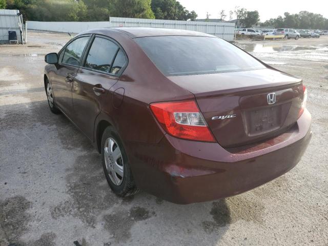 Photo 3 from auction – 2012 HONDA CIVIC LX with VIN 2HGFB2F54CH612884
