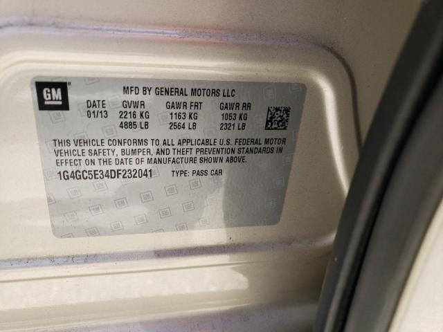 Photo 10 from auction – 2013 BUICK LACROSSE with VIN 1G4GC5E34DF232041