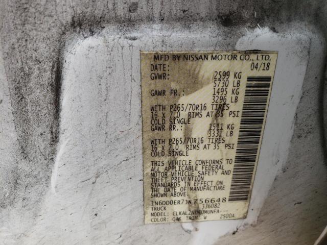 Photo 10 from auction – 2018 NISSAN FRONTIER S with VIN 1N6DD0ER7JN756648