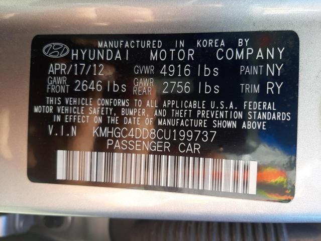 Photo 10 from auction – 2012 HYUNDAI GENESIS 3. with VIN KMHGC4DD8CU199737