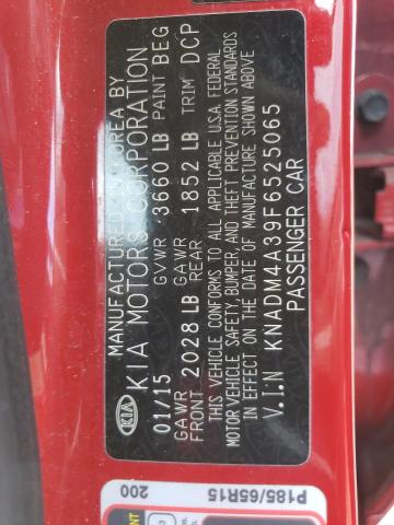 Photo 10 from auction – 2015 KIA RIO LX with VIN KNADM4A39F6525065