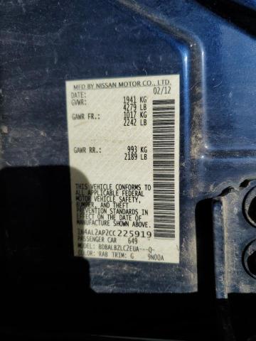 Photo 10 from auction – 2012 NISSAN ALTIMA BAS with VIN 1N4AL2AP2CC225919