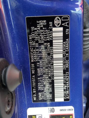 Photo 10 from auction – 2016 TOYOTA COROLLA L with VIN 2T1BURHE1GC729903