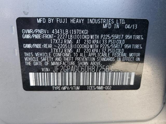 Photo 10 from auction – 2013 SUBARU XV CROSSTR with VIN JF2GPAGC6DH872563