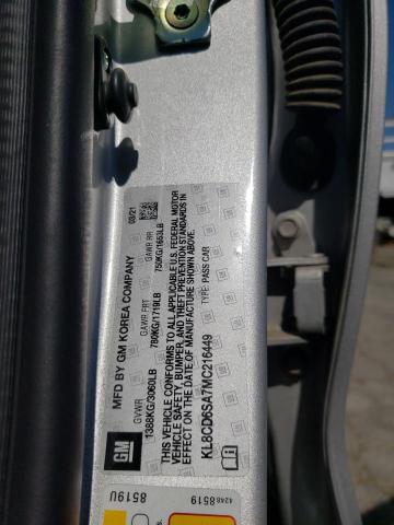 Photo 10 from auction – 2021 CHEVROLET SPARK 1LT with VIN KL8CD6SA7MC216449