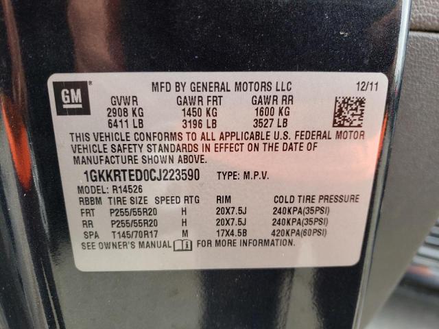 Photo 10 from auction – 2012 GMC ACADIA DEN with VIN 1GKKRTED0CJ223590