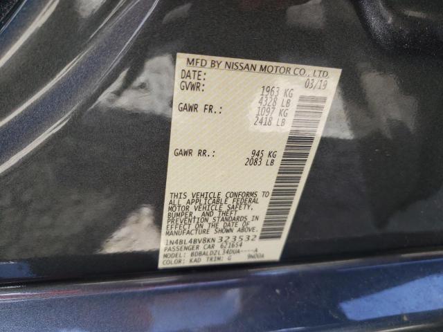 Photo 10 from auction – 2019 NISSAN ALTIMA S with VIN 1N4BL4BV8KN323532