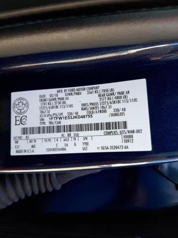 Photo 10 from auction – 2018 FORD F150 SUPER with VIN 1FTFW1E53JKD48755