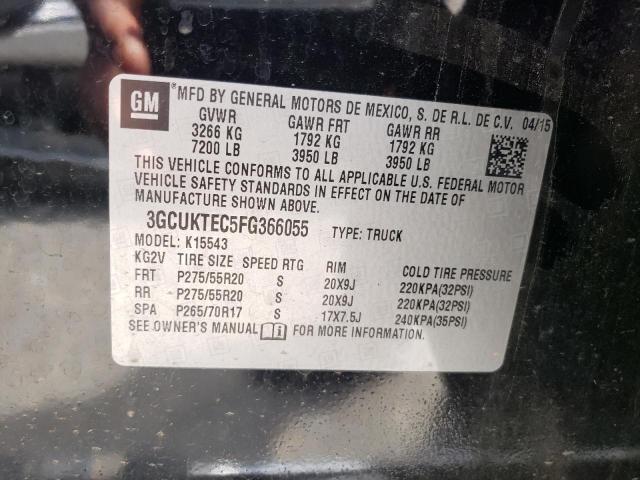 Foto 10 de la subasta – 2015 CHEVROLET SILVERADO con VIN 3GCUKTEC5FG366055