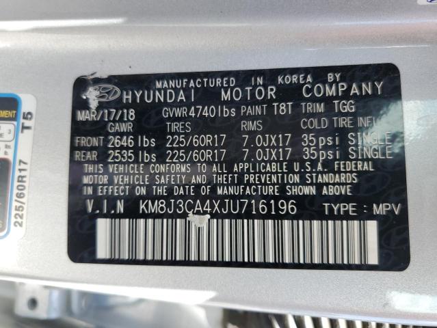Photo 10 from auction – 2018 HYUNDAI TUCSON SEL with VIN KM8J3CA4XJU716196