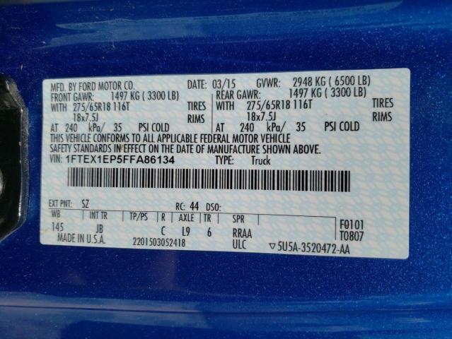 Photo 10 from auction – 2015 FORD F150 SUPER with VIN 1FTEX1EP5FFA86134