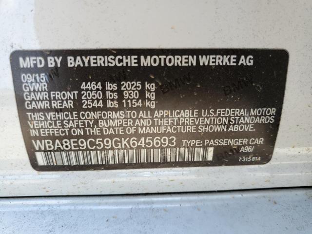 Photo 10 from auction – 2016 BMW 328 I SULE with VIN WBA8E9C59GK645693