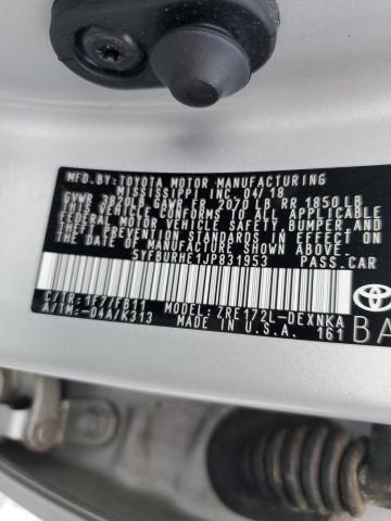 Photo 10 from auction – 2018 TOYOTA COROLLA L with VIN 5YFBURHE1JP831953