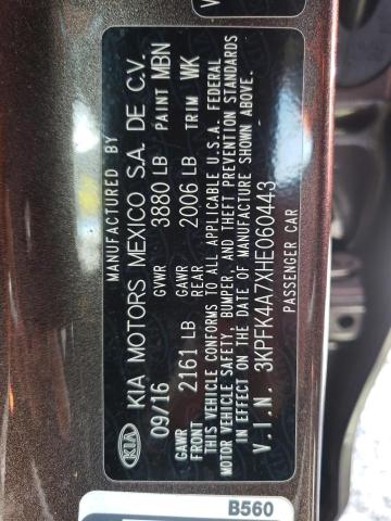 Photo 10 from auction – 2017 KIA FORTE LX with VIN 3KPFK4A7XHE060443